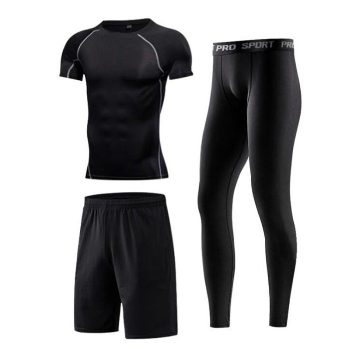 6 Piece In Set Men Quick Dry fit fitnesswear running gym suit - Image 1