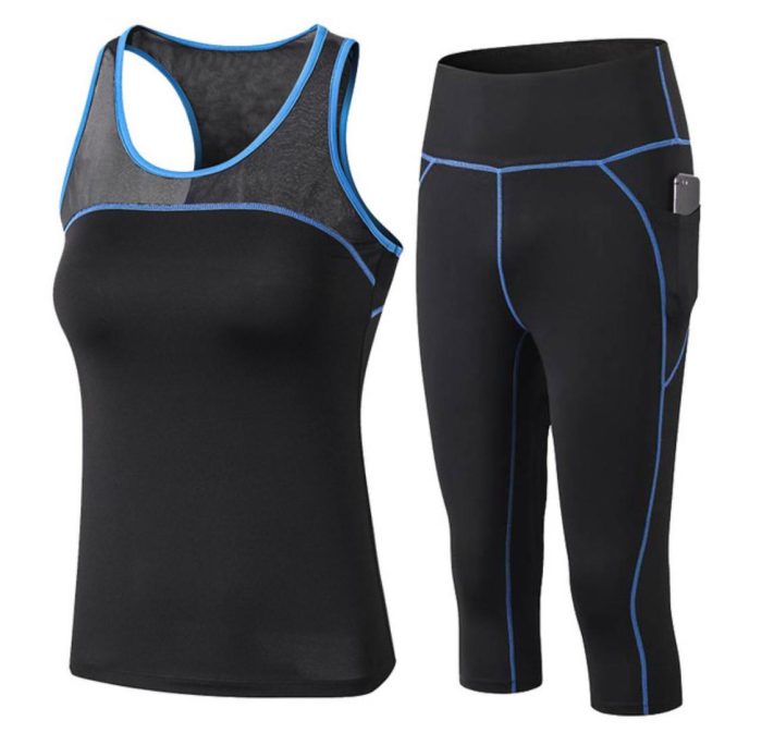 Women Running Suit Vest Pants - Image 1