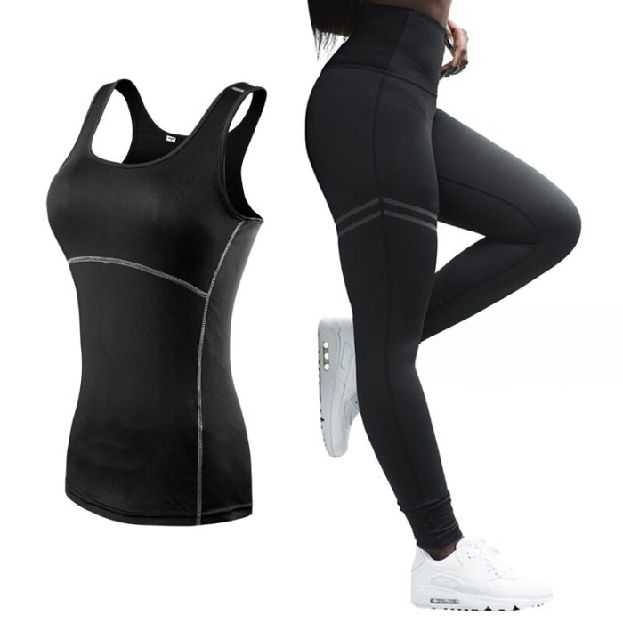 Women Running Suit Vest Pants - Image 1